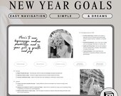 New year goal planner notion goal setting template notion quarterly planning template aesthetic vision board 2026 new year's resolutions