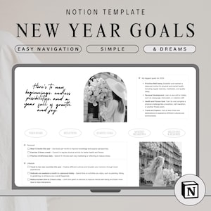 New year goal planner notion goal setting template