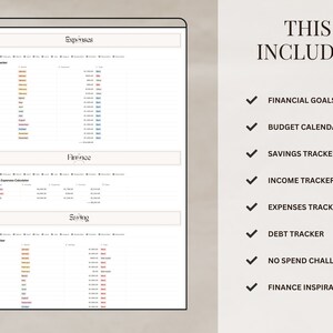 Notion Finance Tracker Template Budget Planner Income and Expenses ...