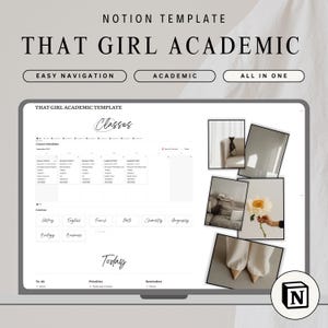 Notion Student Planner Template Study Planner Notion Template Aesthetic College Notion Academic Templates School Planner 2025 Study Tracker