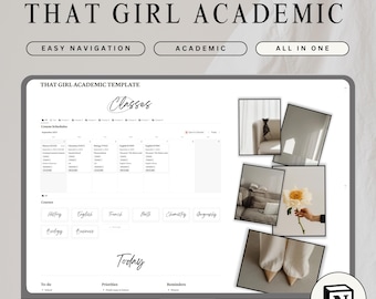 Notion Student Planner Template Studieplanner Notion Template Aesthetic College Notion Academic Templates School Planner 2026 Study Tracker