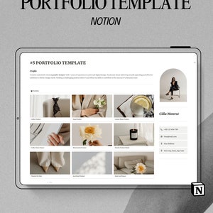 customizable notion template for creative portfolios