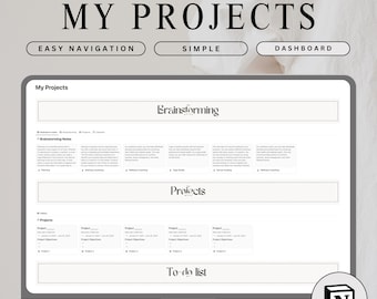 Project Management Template Notion Project Planner Template Tasks To Do List Work Productivity Notion Template Digital Project Planner Work