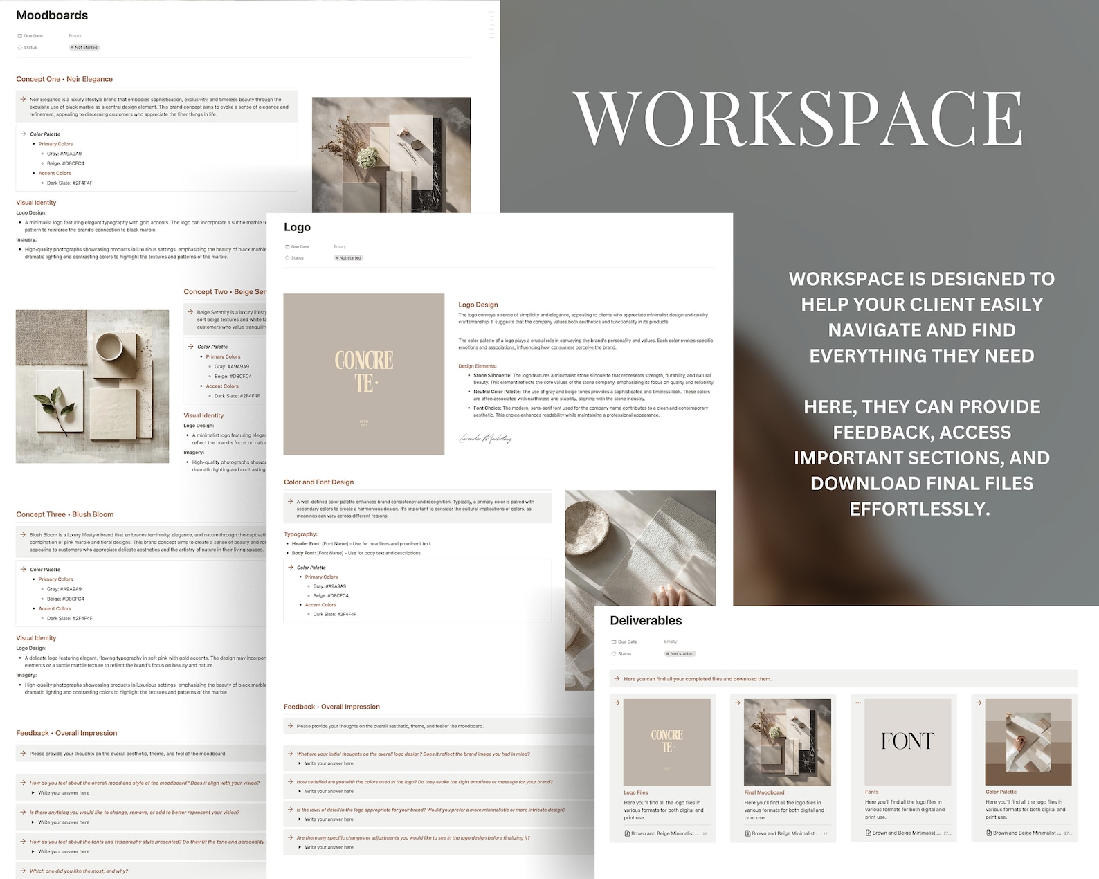 All in One Notion Client Portal Template Project Management Client ...