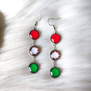 HUNGARIAN Folk Style Jewelry, Hungarian style Dangle Earrings, Hungarian folk flower art, Wreath flowers