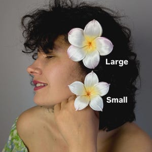 Tropical Wedding Hair Clip – Plumeria & Hibiscus Barrette for Beach Bride, Hawaiian Luau, Summer Hair accessories, Gift for Her, Hula Style