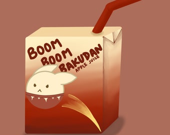 Klee | Boom Boom Bakudan Apple Juice | Genshin Impact | Art Print | 6x6 8x8