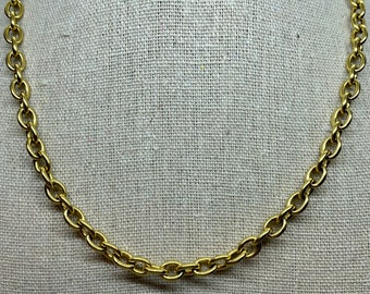 18K Gold Plated Round Link Chain, 16"-18" Chain, Gold Plated Round Adjustable Chain, Rolo Chain, Gold Layering Necklace, Mothers Day Gifts