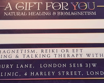 Gift Vouchers for 60 minute Signature Treatments (Biomagnetism, EFT and Reiki) at The Hale Clinic, Harley Street, London W1