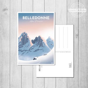 CARTE POSTALE Illustration BELLEDONNE "Alpes Françaises"
