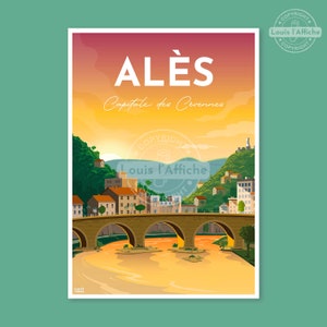 AFFICHE Illustration ALÈS Capitale des Cévennes image 2