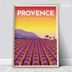 Provence – Vintage lavender poster | Southern decorative poster image 1