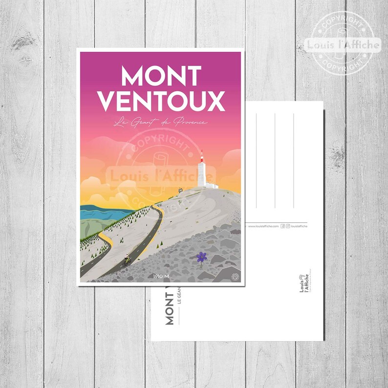 CARTE POSTALE Illustration Mont Ventoux Le Géant de Provence image 1