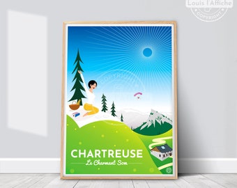 AFFICHE Illustration CHARTREUSE "Le Charmant Som"