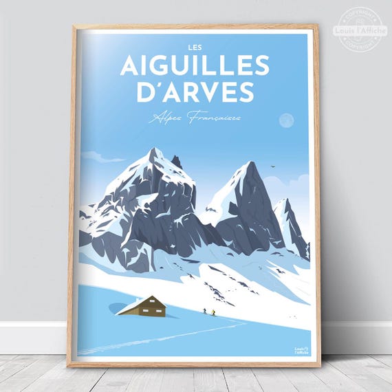 AFFICHE Illustration AIGUILLES D'ARVES 