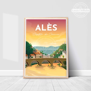 AFFICHE Illustration ALÈS Capitale des Cévennes image 1