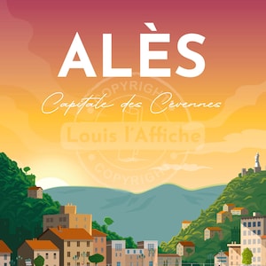 AFFICHE Illustration ALÈS Capitale des Cévennes image 3