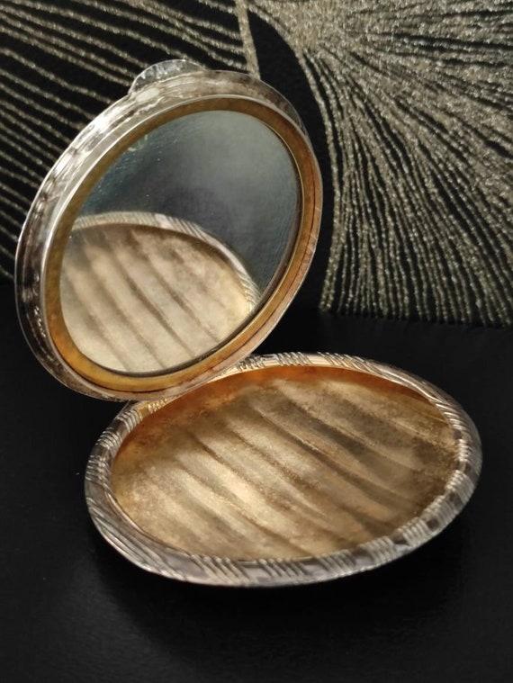 Antique French powder compact pendant pillbox pendant… - Gem