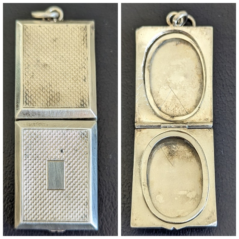 Medallion Edourdien Silver Guilloche Pendant Photo Holder Pendant ...