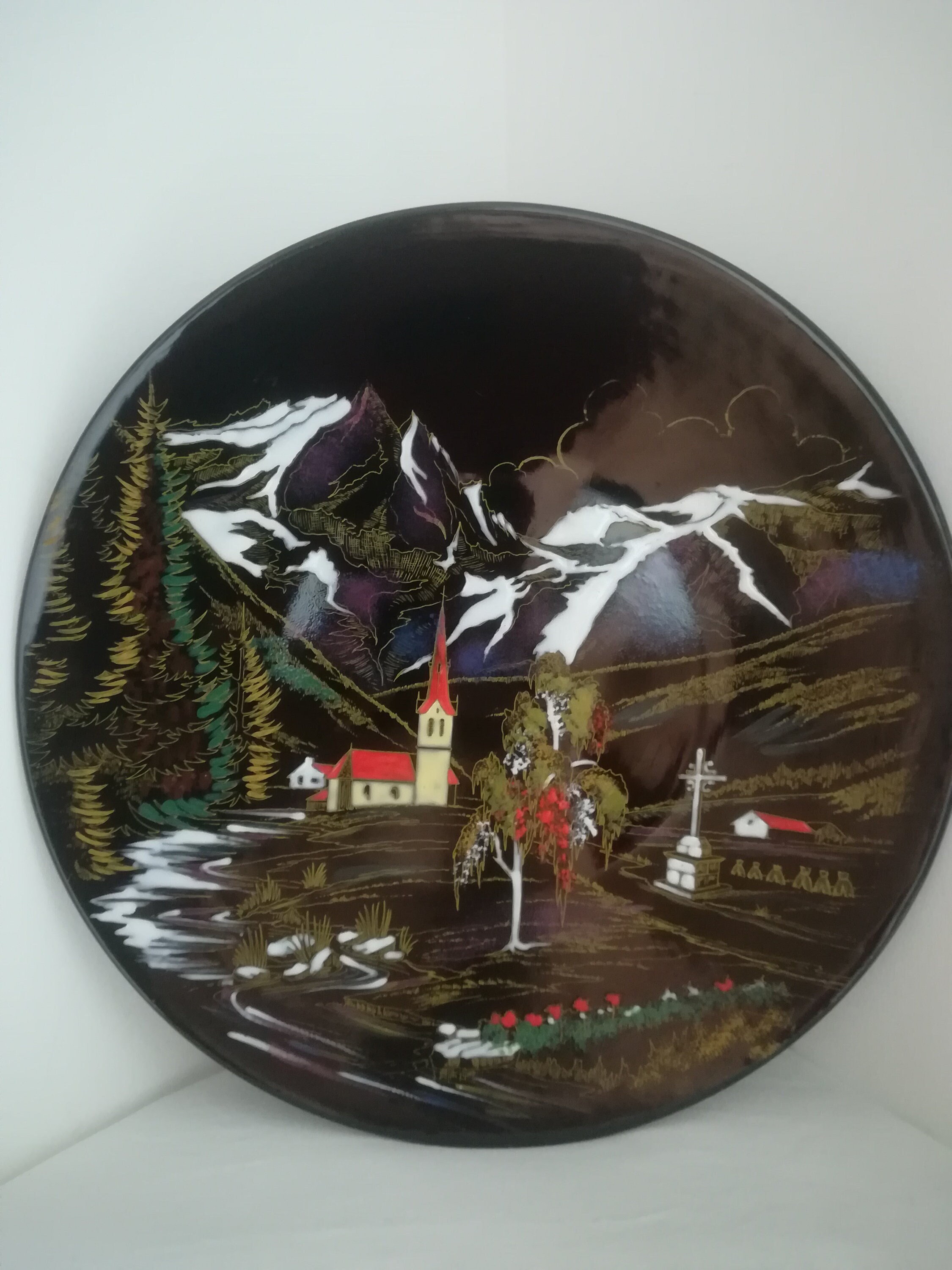 Vintage Decoration Murale Longwy Numérotée/ Vintage Wall Deco Longwy With Serial Number