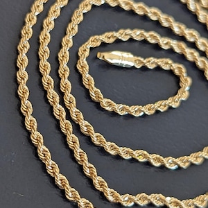 18k Gold Chain Mesh Rope Chain Necklace Twist Chain 45cm 18 Carat Gold Pendant Necklace 18ct Gold Twisted Necklace Chain Rope 18ct Mesh