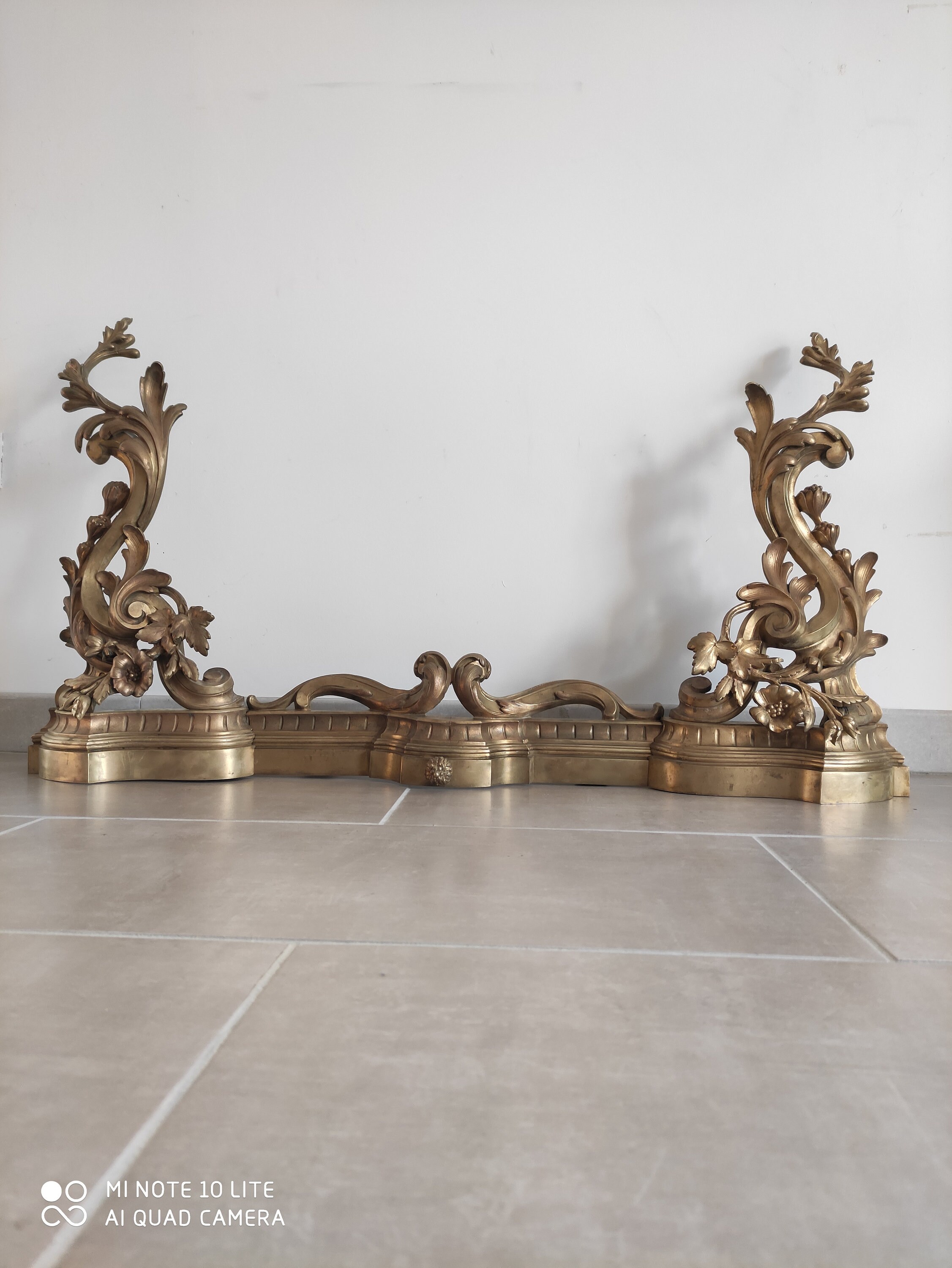 Antique Barre de Cheminée Napoléon Iii, Barre Foyer, Feux, en Bronze/ Fireplace Bar, Hearth Bar, Fir