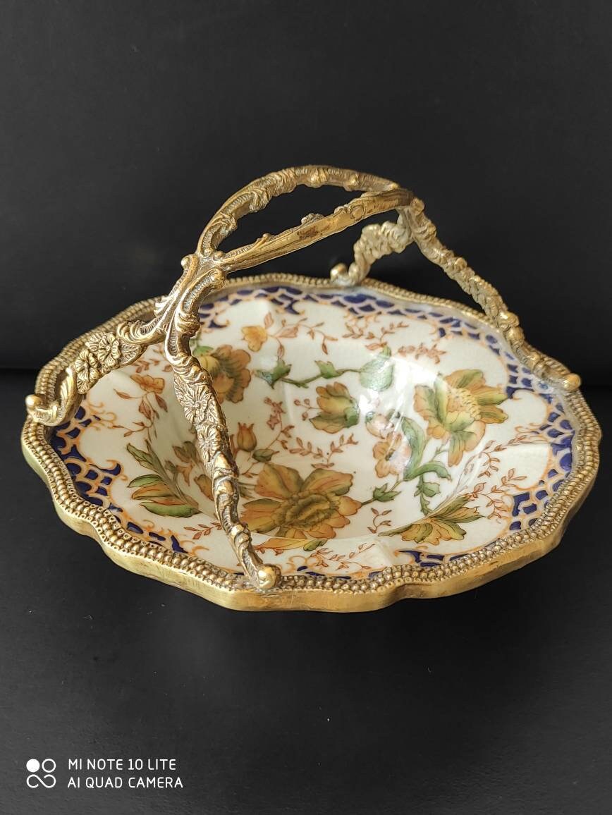 Antique Porcelaine Bibelot Chinois, Présentoir à Bonbons, Pose - Bijoux/Ancient, Old Chinese Trinket