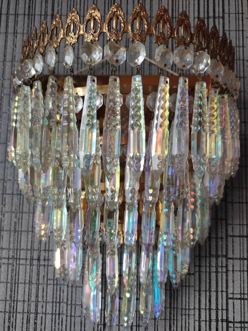 French Crystal Wall Lights? Cristal Tassel Lamp, Applique Murales, Cristal, Lumière, Eclairage Mural