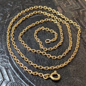 18k Solid Gold Cable Chain Necklace Vintage 18k Gold Cable Mesh Chain Necklace 18ct Gold Cable Chain Necklace 6.91 g