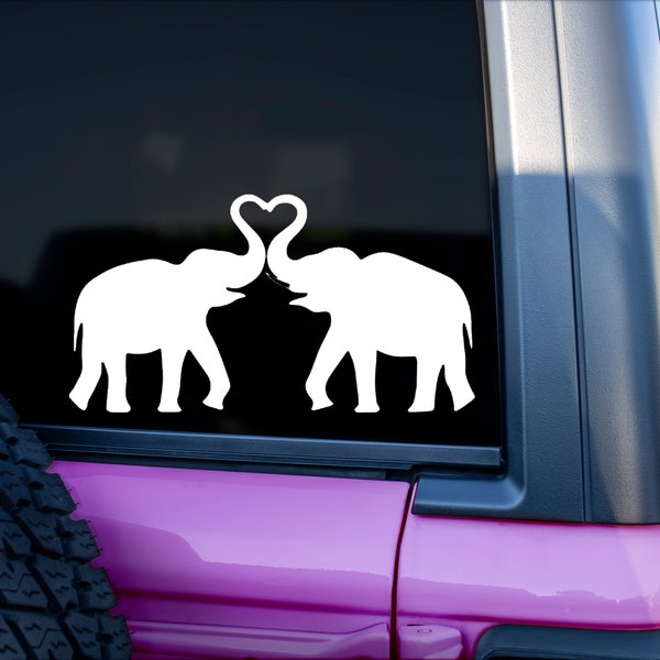 Elephant Car Decal Etsy