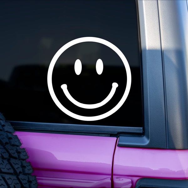 Smile Happy Positive Vinyl Decal | Yeti Cups Laptops Cars