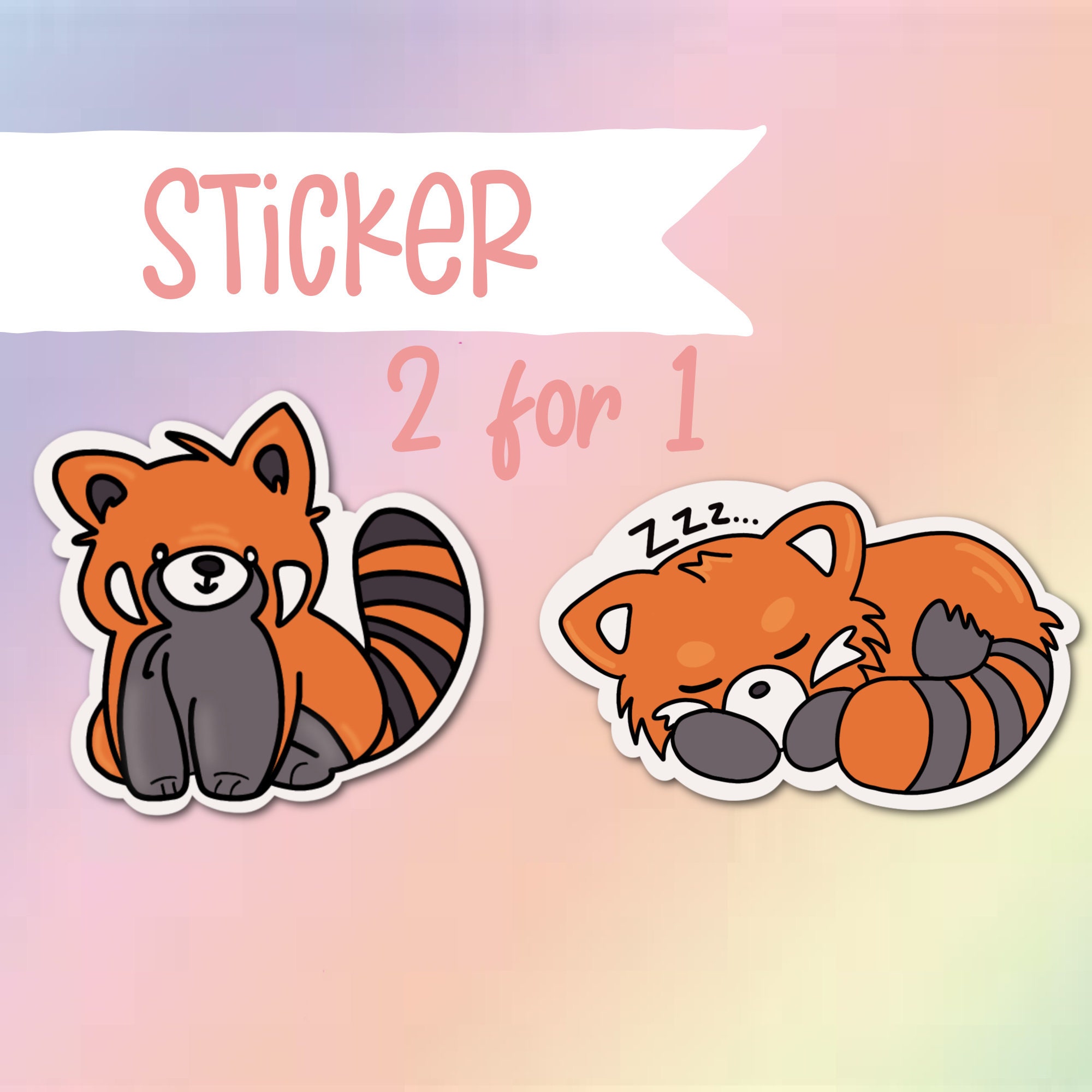 Red Panda Sticker Pack vinyl decal sticker for phone Etsy