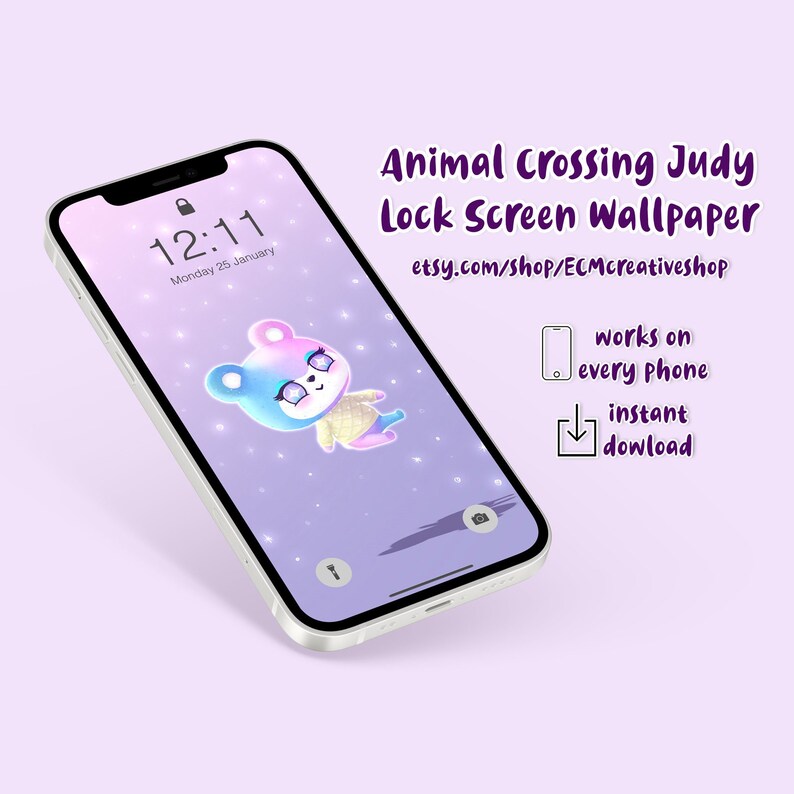 Judy Animal Crossing Lock Screen Background Digital Art Etsy Israel