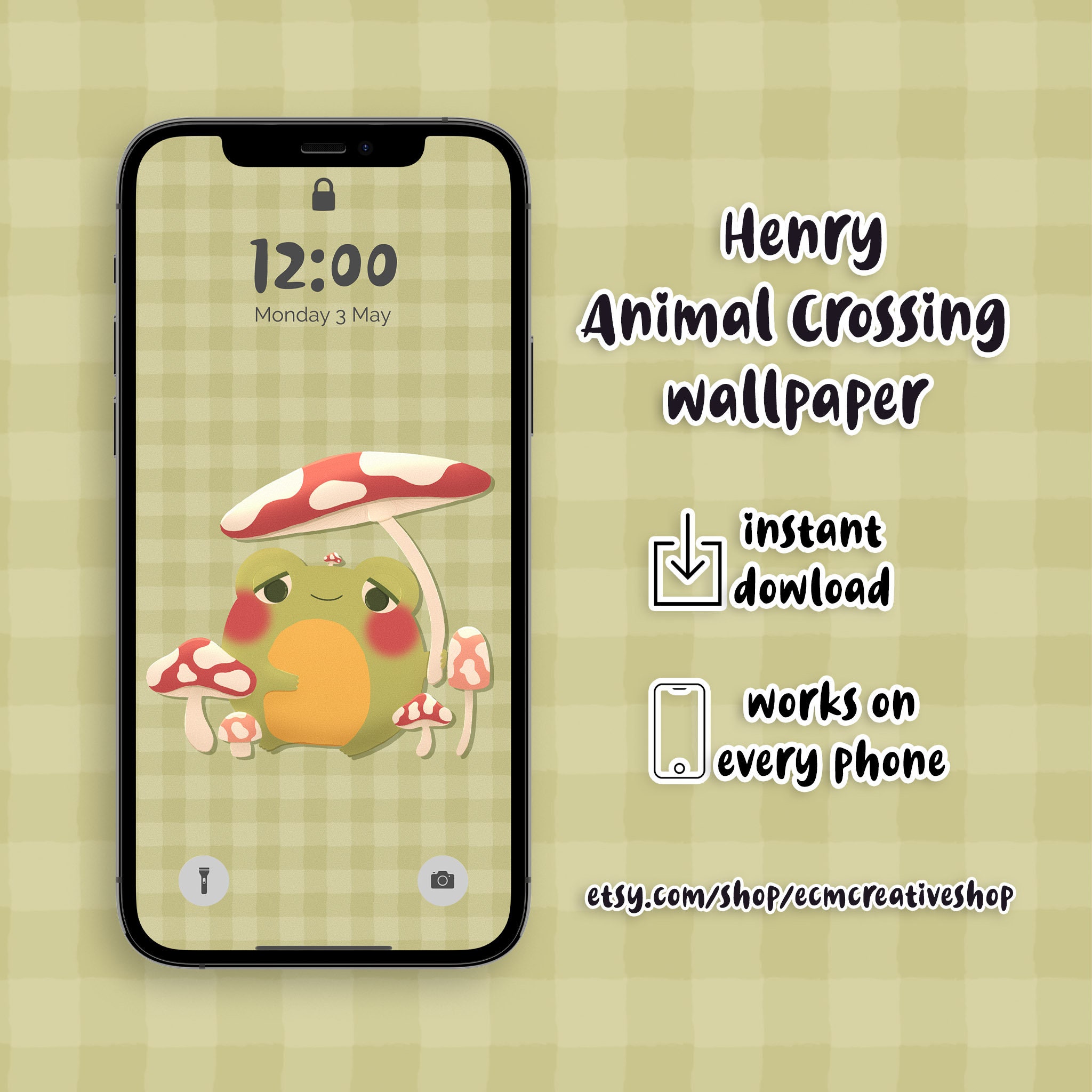 Henry Animal Crossing Wallpaper For Smartphone Mushroom Etsy
