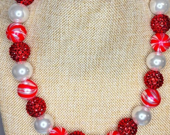 Collier Vintage Années 80 Perles Synthétiques Grosses Et Métal, Couleur Mordoré Argenté, Occasion