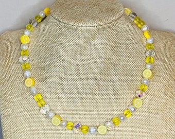 ＜TOILE＞GLASS BEADS NECKLACE YELLOW/ネックレス TOILE＞GLASS BEADS NECKLACE YELLOW/ネックレス（ネックレス