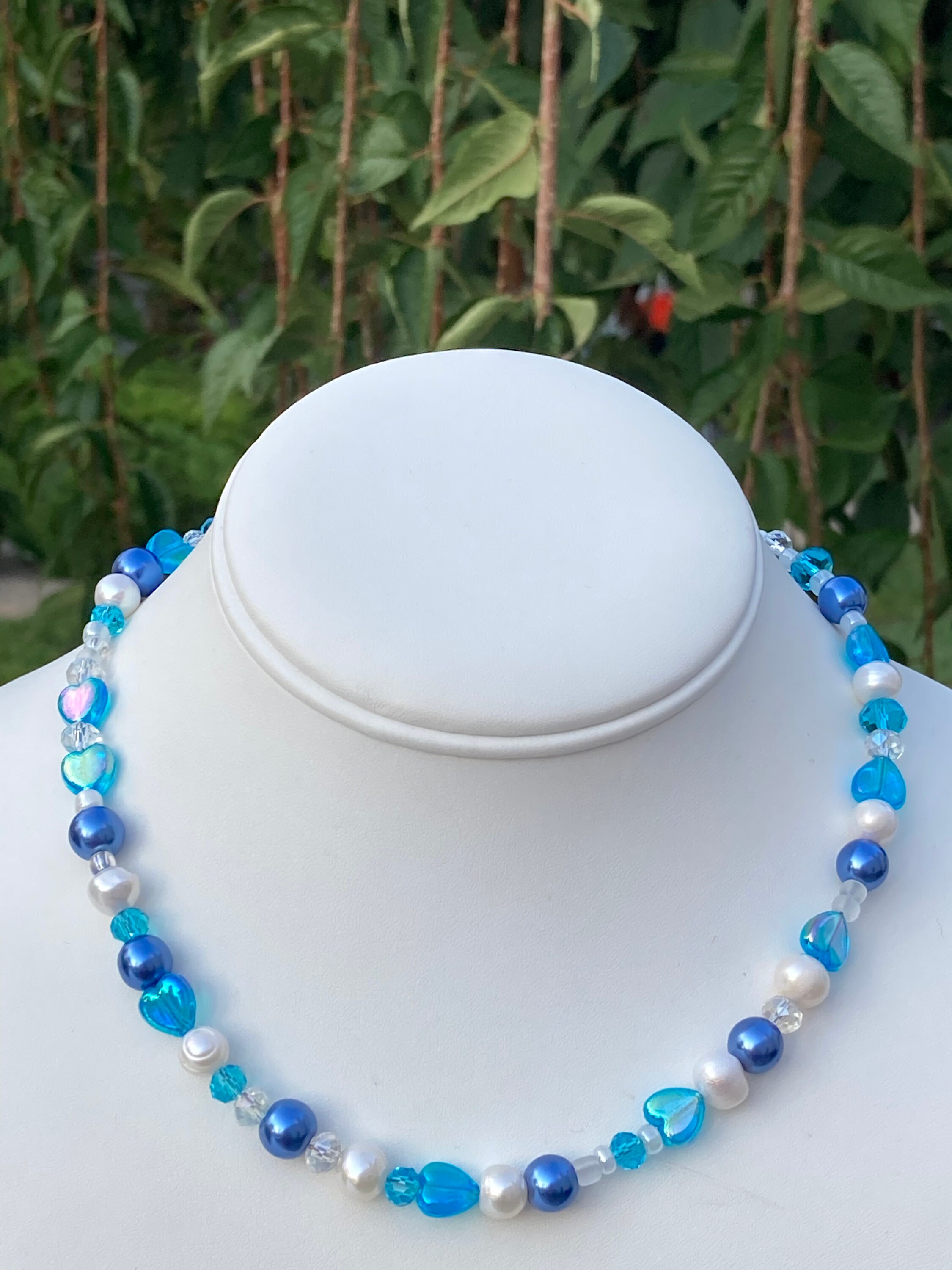 VVV☆HEART SMILE LUCKYBALL PEARL BEADS NECKLACE HEART SMILE LUCKYBALL PEARL BEADS NECKLACE - VVV | 60