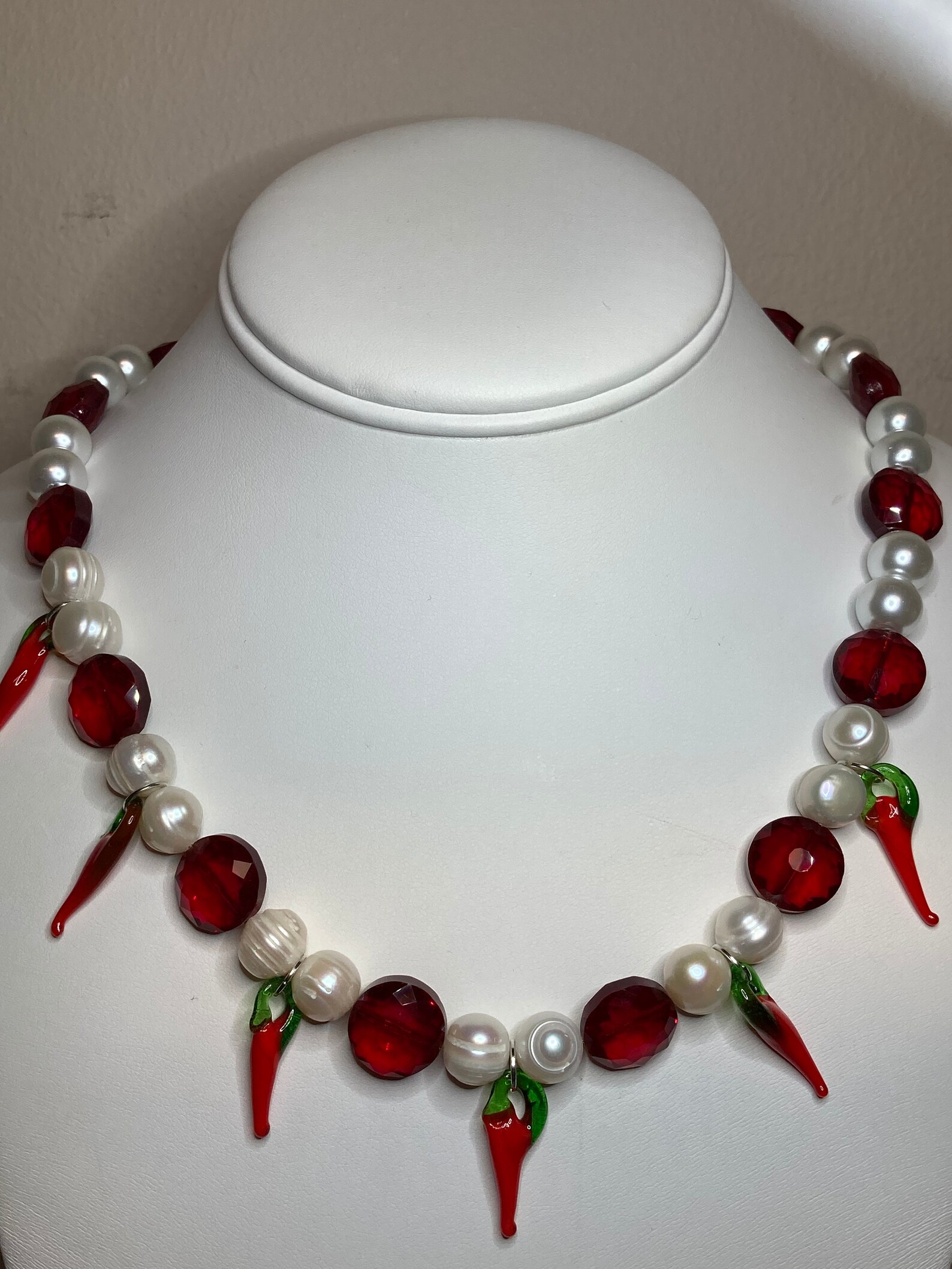 Red Chili Pepper Necklace / Fun Funky Necklace / Red Chili Etsy