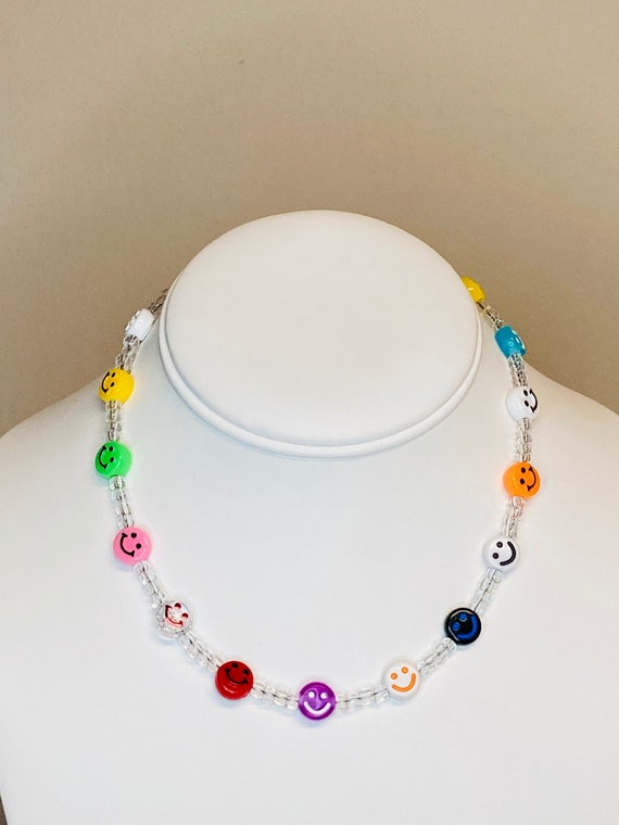 Y2K Jewelry, Funky Beaded Necklace, Clay Bead Choker, Clay Bead Charm  Necklace, Y2K Necklace, Trendy Pearl Necklace, Harry Styles, 90s Style -  Etsy