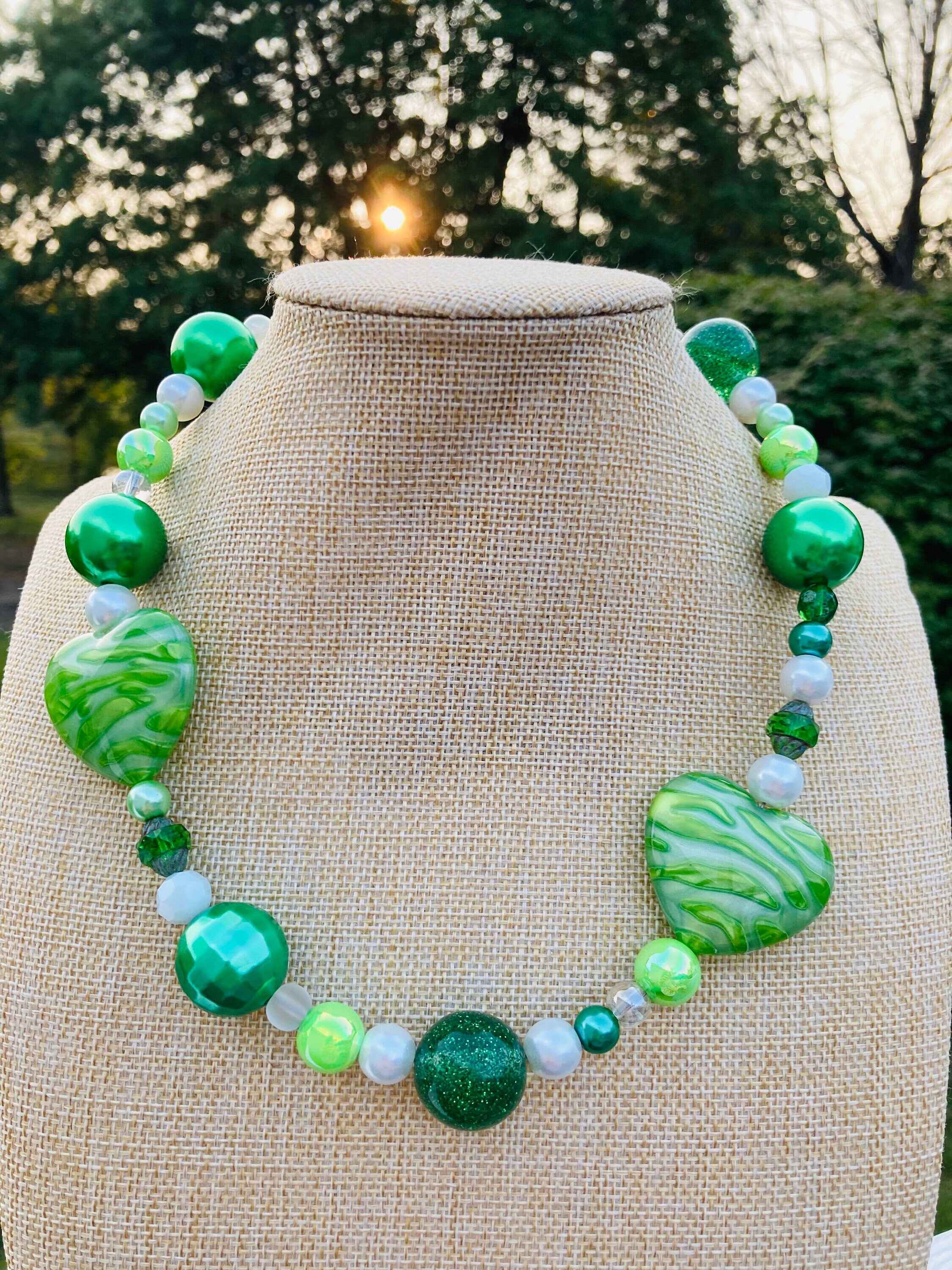 Buy Green Beads Necklace Designs Online For Women – Gehna Shop