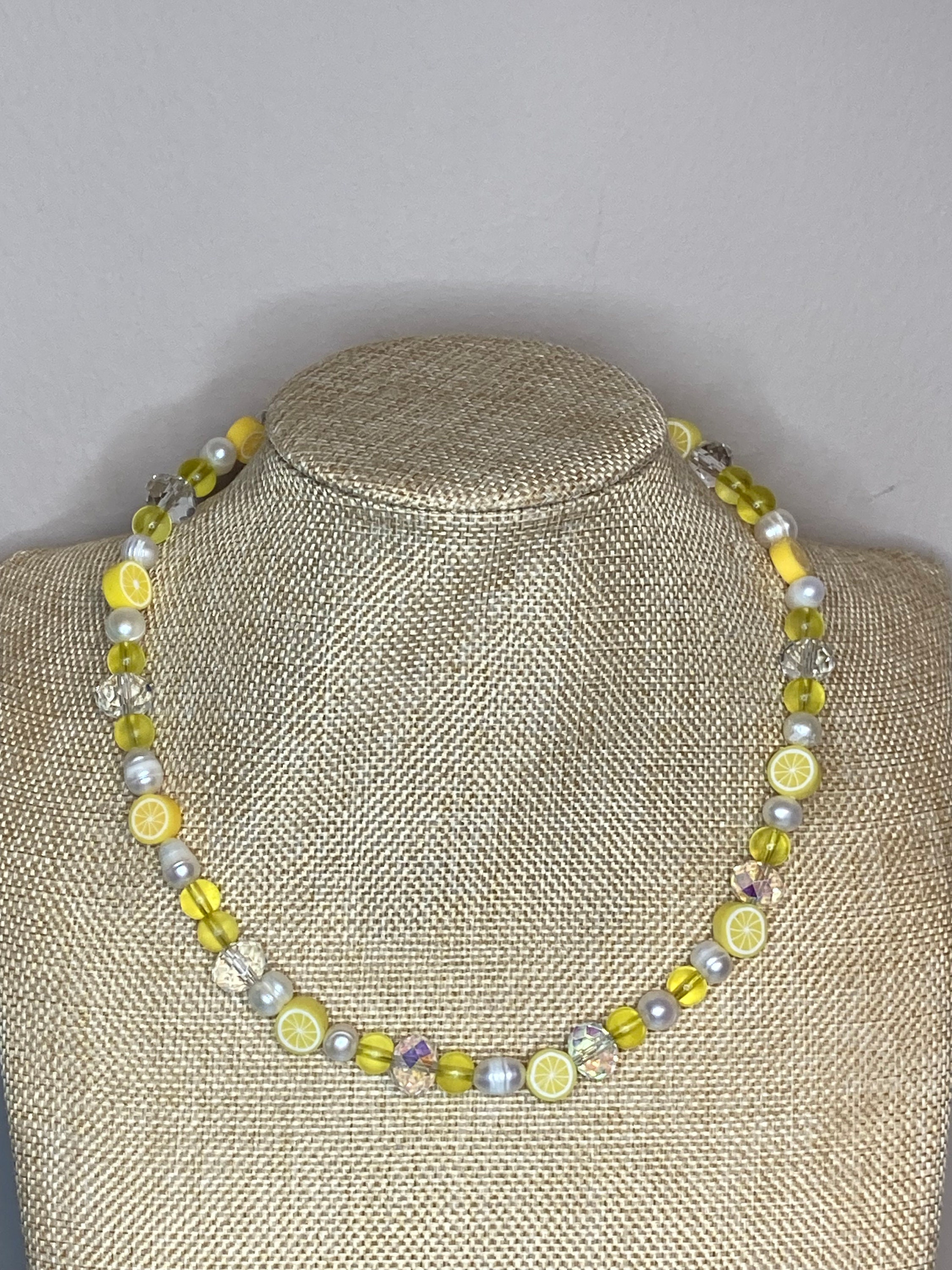 ＜TOILE＞GLASS BEADS NECKLACE YELLOW/ネックレス TOILE＞GLASS BEADS NECKLACE YELLOW/ネックレス
