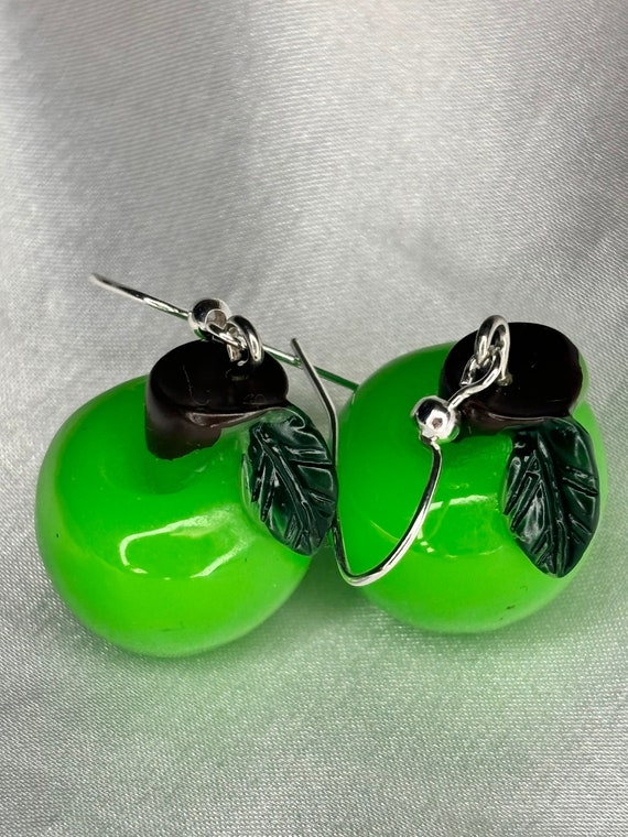 Green apple earrings discount