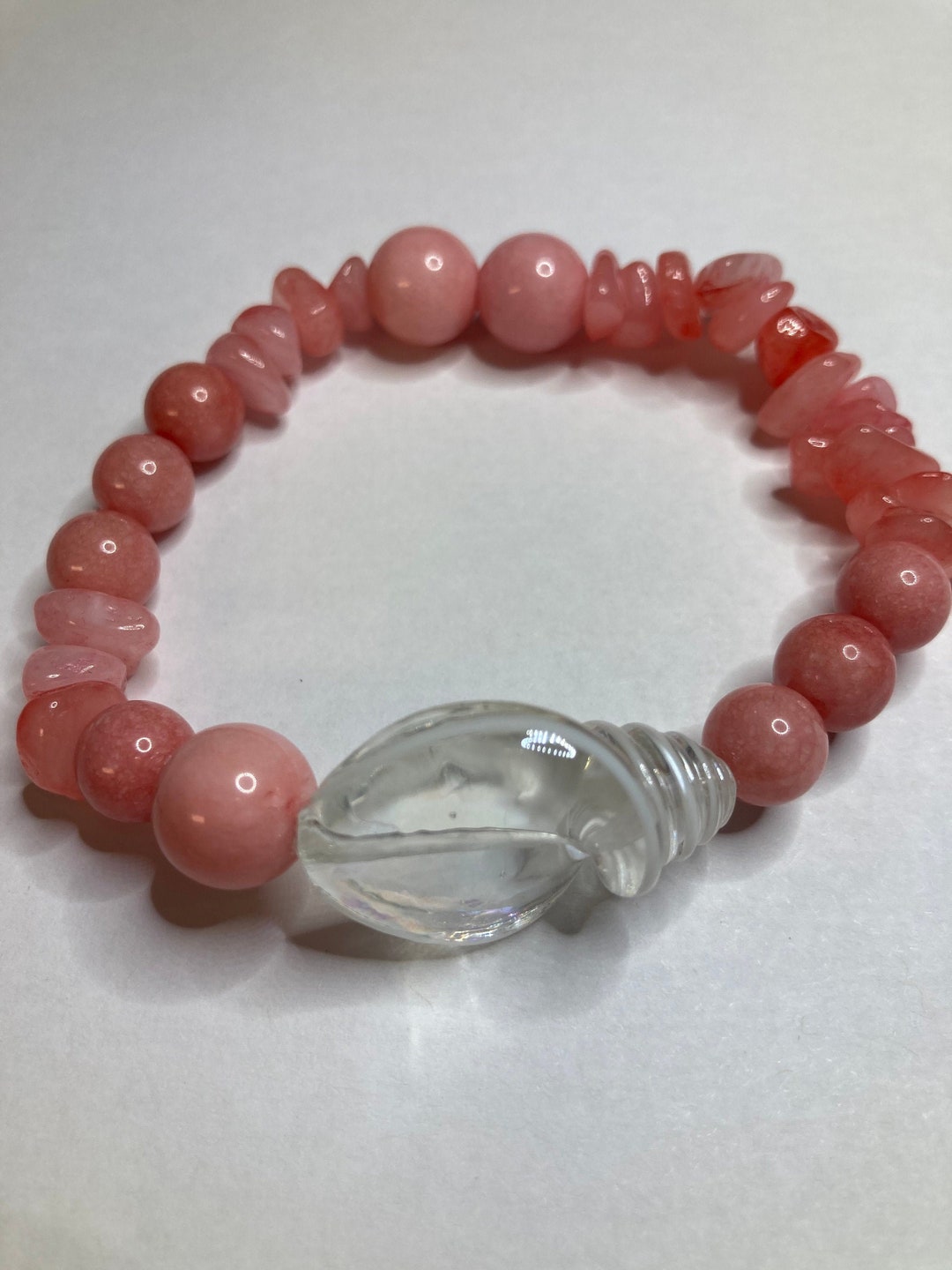 Parisian Knot Stainless Steel Bracelet - Salmon