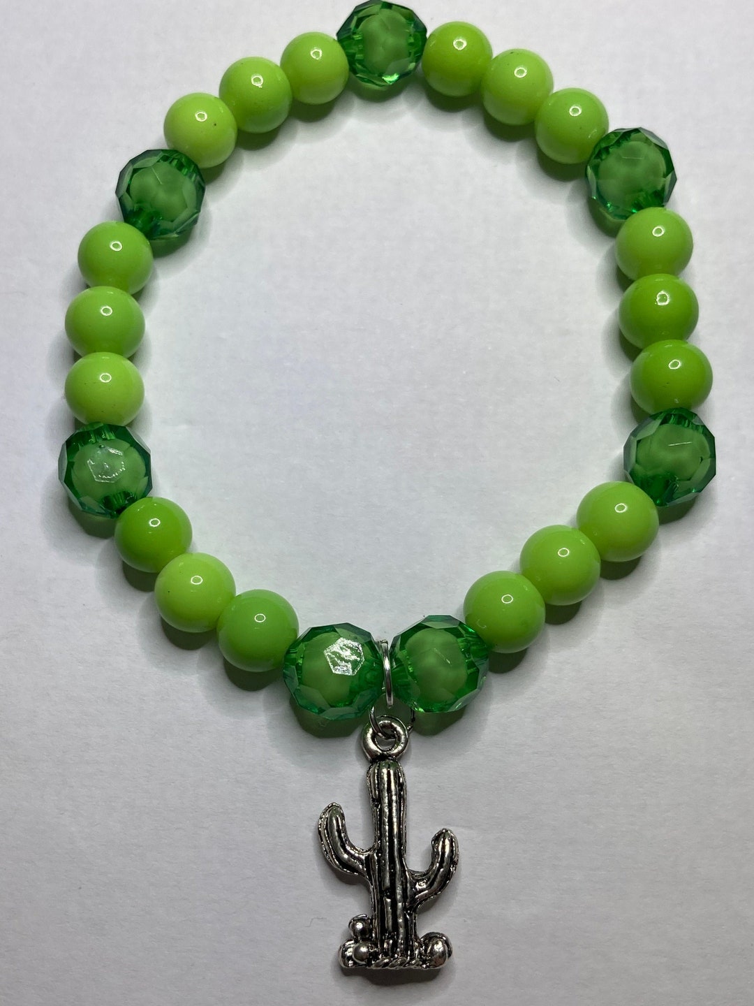 Green Beaded Bracelet / Cactus Bracelet / Southwest Bracelet / Odd Fun ...