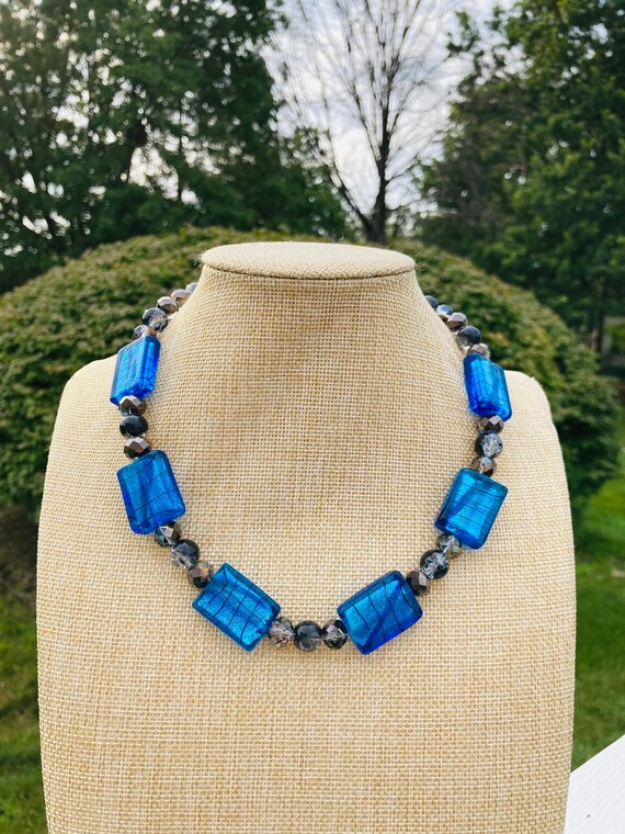 Square bead necklace deals