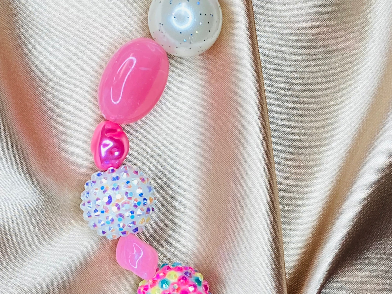 Confetti Heart Half Beaded Necklace- Waterproof