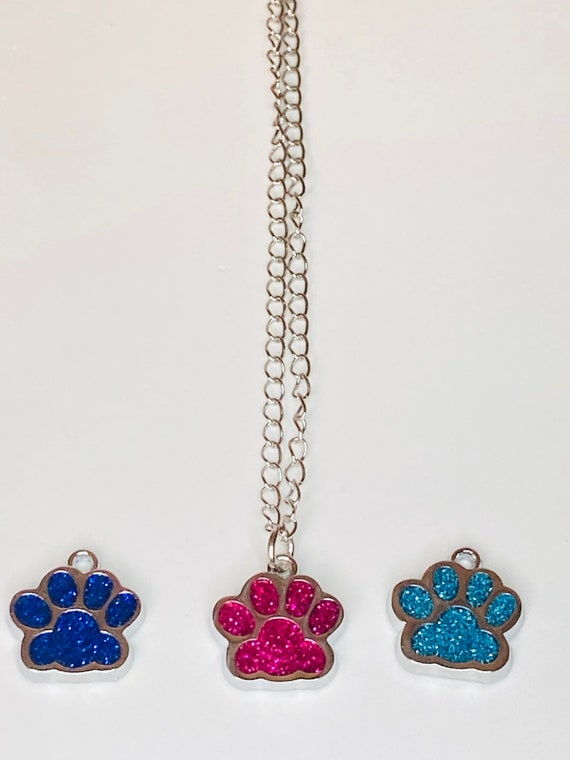 Etsy paw print necklace new arrivals