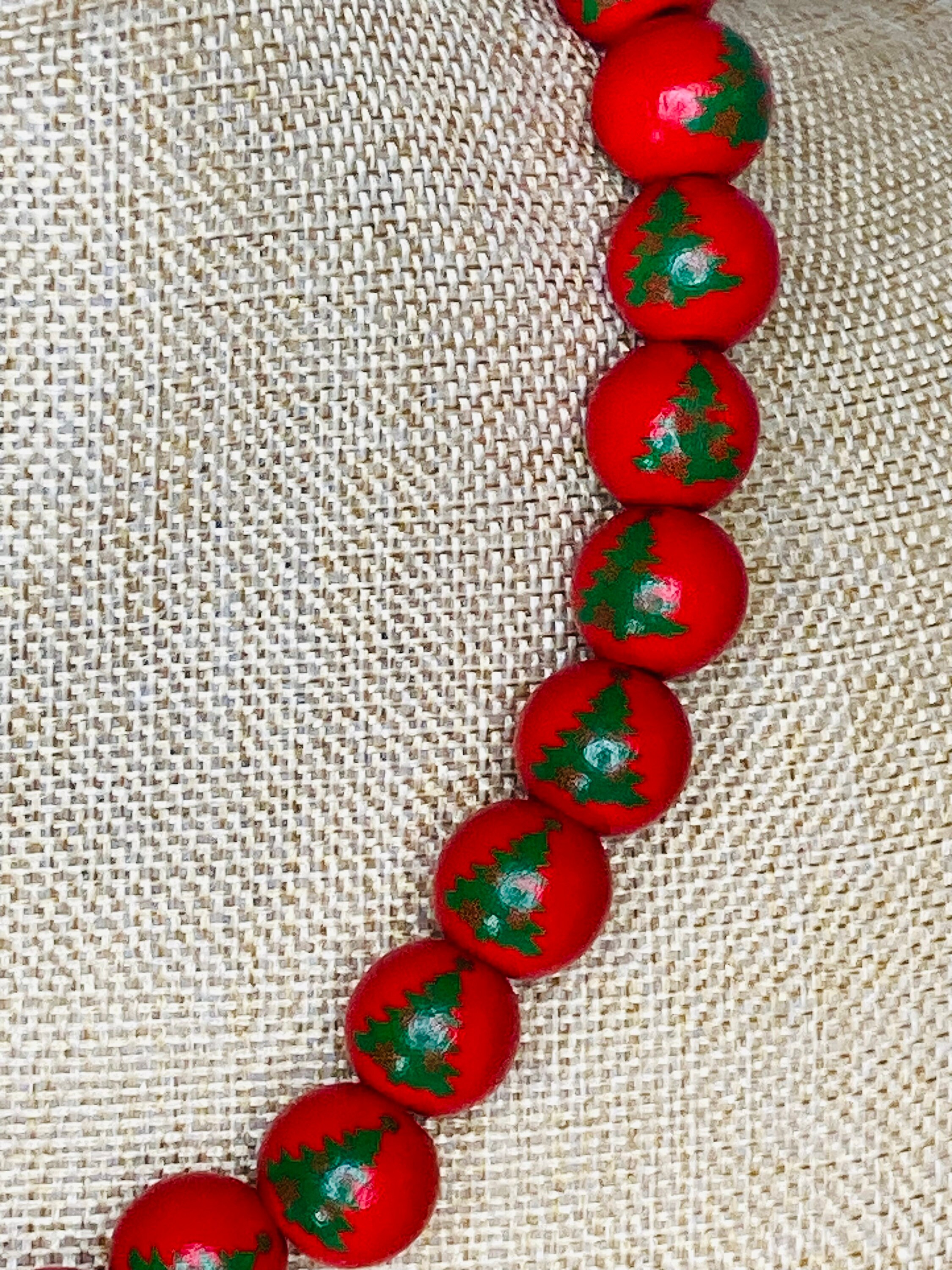 Yazilind Natale Perline Catena Collana-Festivo Vacanze collane con Babbo Natale Forma Ciondolo Fascino e Perline Colorate Gioielli per Le celebrazioni Natalizie(#1