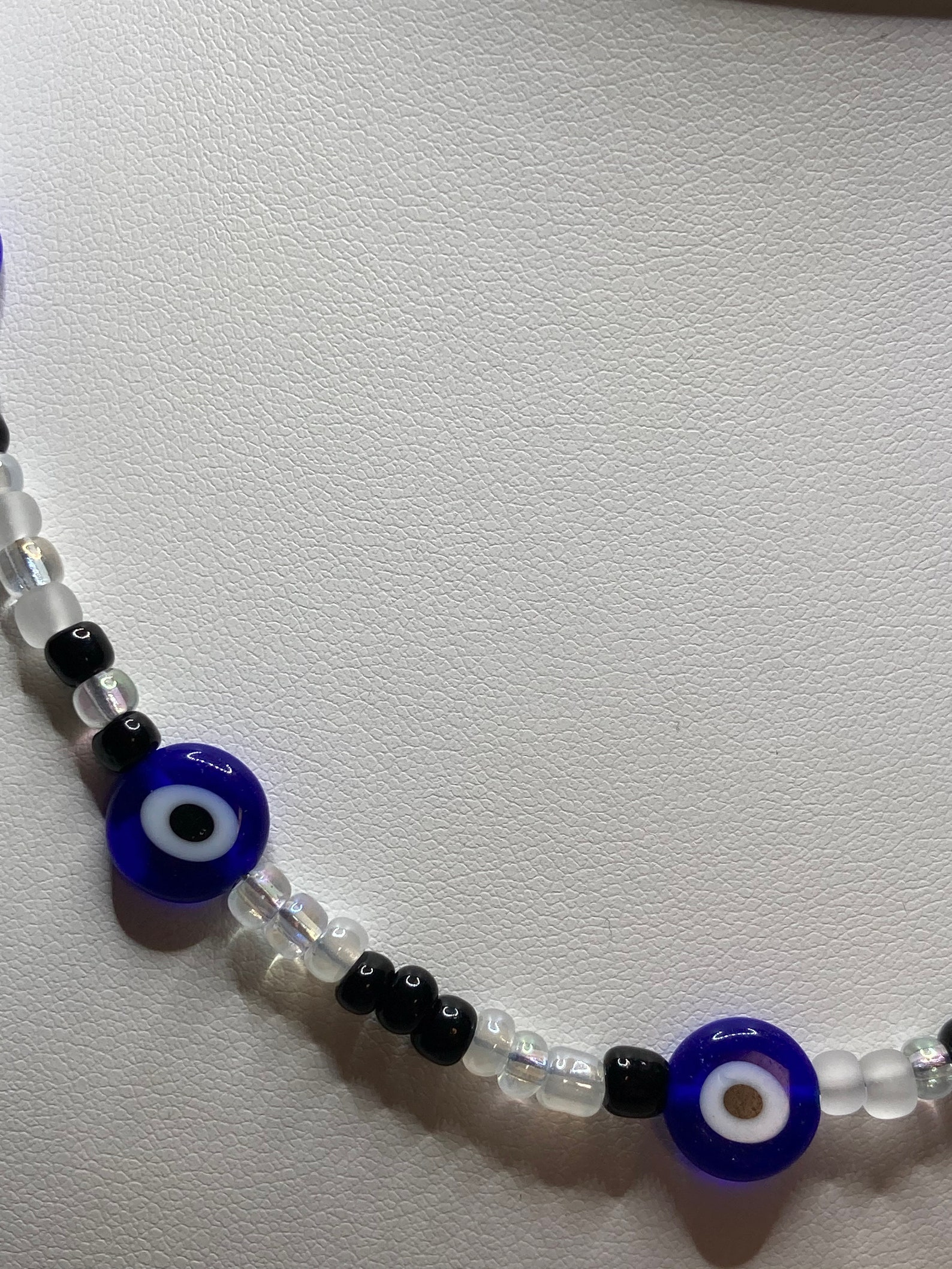 Blue Evil Eye Necklace / Seed Bead Evil Eye Necklace / Beaded Etsy
