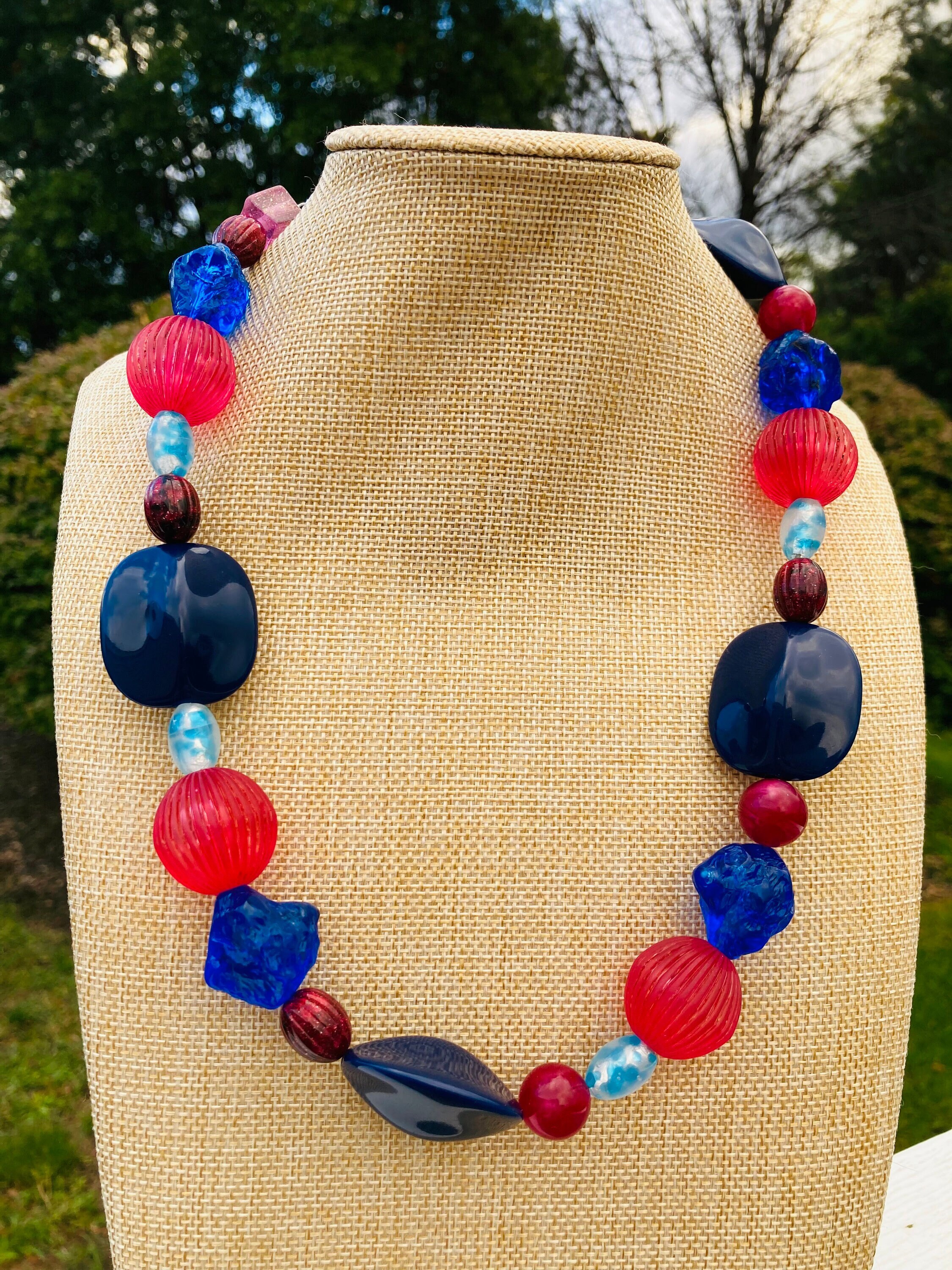 Chunky Funky Multi Beaded Chunky Fun Beaded Necklace for Women 